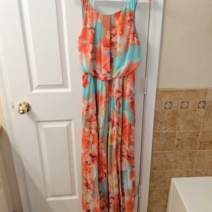 B. Darlin floor length chiffon floral dress